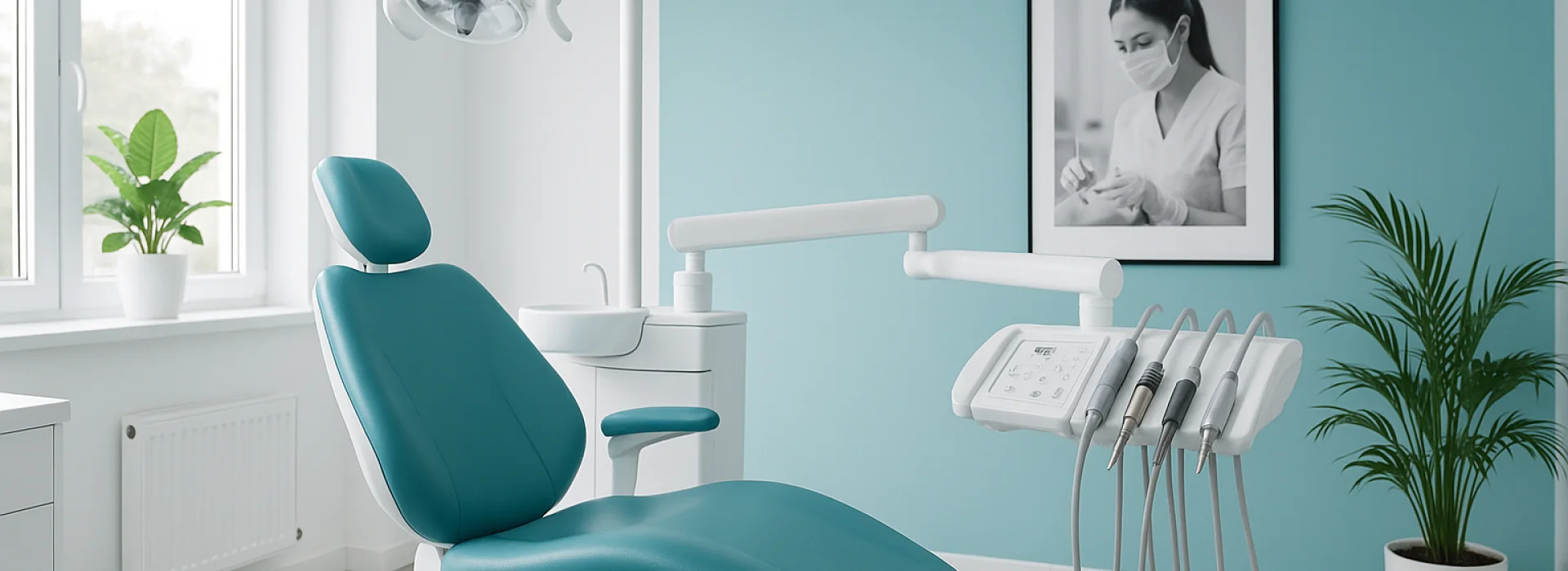 Modern diş kliniği iç mekan